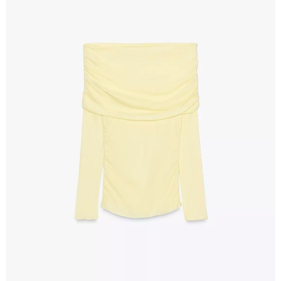 NWT ZARA STRAPLESS RUCHED TOP - Picture 3 of 5